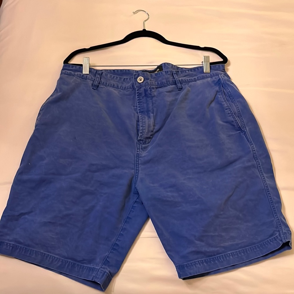 Rodd & Gunn Blue Flat Front Shorts Cotton Size 38 Full Seat